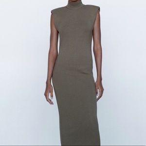 Zara Shoulder Pad Knit Dress